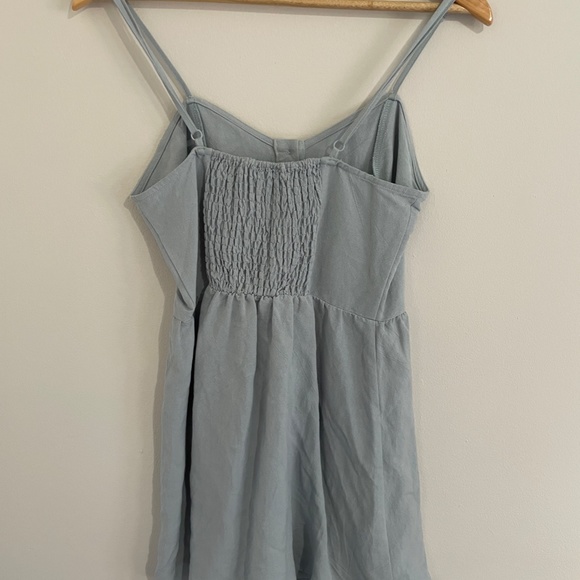 Tobi Word on the Street Light Blue Button Up Mini Dress S - Picture 3 of 4